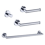 Bathroom Accessories Towel Bar 4-piece kit Round Chrome